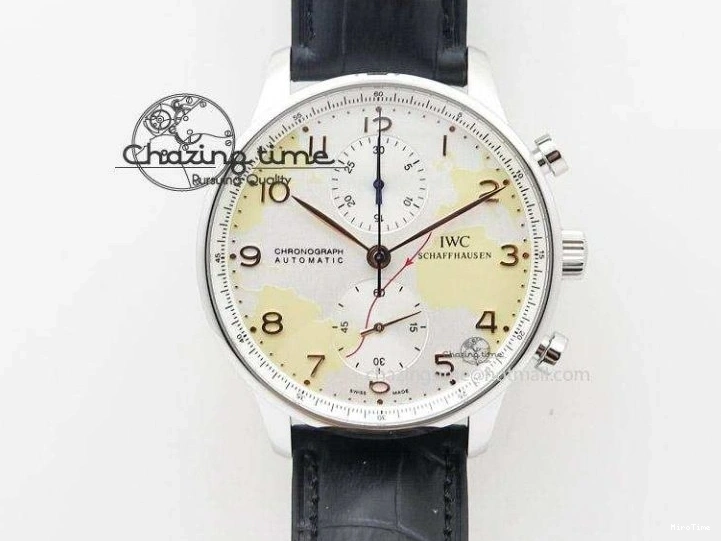 MIROTIME 0318 Portuguese Real PR Real Annual Calendar RG IW503504 YLF 1:1 Best Edition White Dial On Leather Strap A TimelessDesign 7242